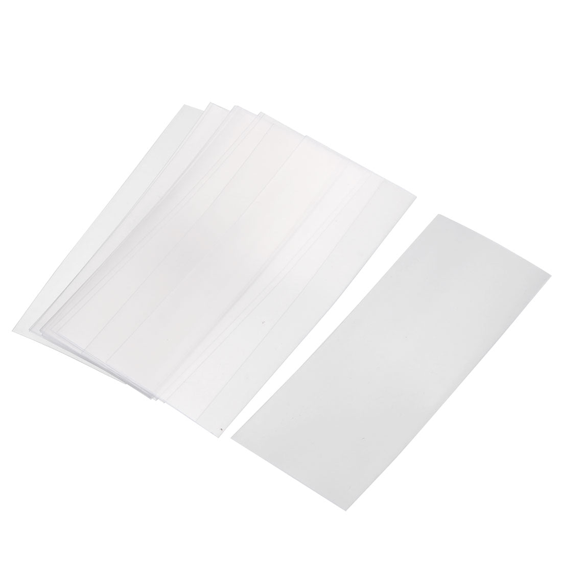 uxcell Uxcell PVC Heat Shrink Tubing 29.5mm Flat Width Pre Cut Heat Shrink Wrap Tube for 18650 72mm Length Clear 20pcs