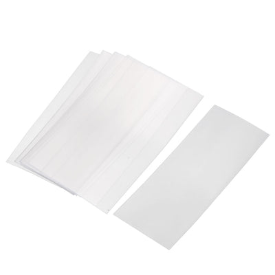 uxcell Uxcell PVC Heat Shrink Tubing 29.5mm Flat Width Pre Cut Heat Shrink Wrap Tube for 18650 72mm Length Clear 20pcs