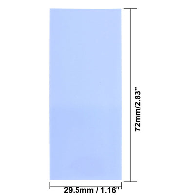 Harfington Uxcell PVC Heat Shrink Tubing 29.5mm Flat Width Pre Cut Wrap Tube Light Blue 20pcs