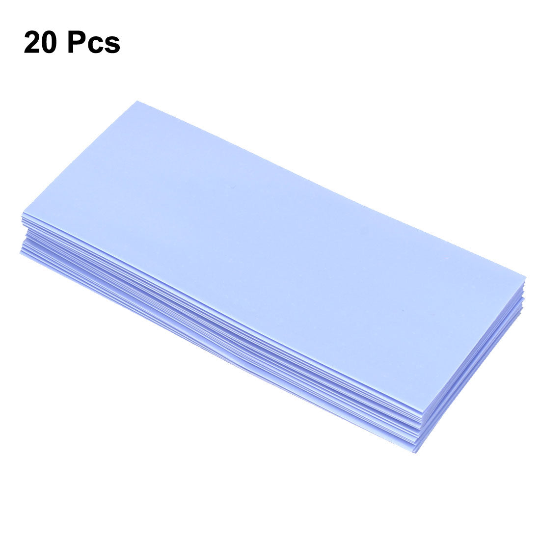 uxcell Uxcell PVC Heat Shrink Tubing 29.5mm Flat Width Pre Cut Wrap Tube Light Blue 20pcs