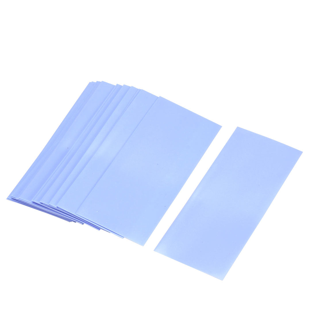 uxcell Uxcell PVC Heat Shrink Tubing 29.5mm Flat Width Pre Cut Wrap Tube Light Blue 20pcs