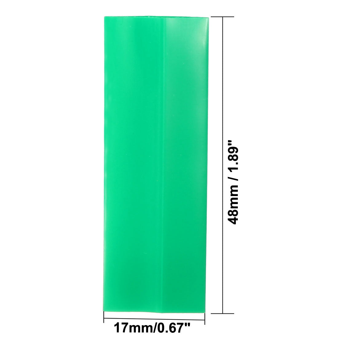 uxcell Uxcell PVC Heat Shrink Tubing 17mm Flat Width Heat Shrink Wrap Tube for AAA Power Supply 48mm Length, Green, 50pcs