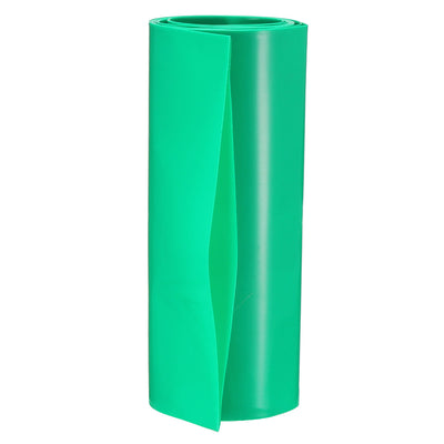 Harfington Uxcell PVC Heat Shrink Tubing 105mm Flat Width Heat Shrink Wrap Tube for 18650 Power Supplies 1 Meter Length, Green