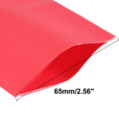 Harfington Uxcell PVC Heat Shrink Tubing 65mm Flat Width Heat Shrink Wrap Tube for AA Power Supplies 2 Meters Length, Red