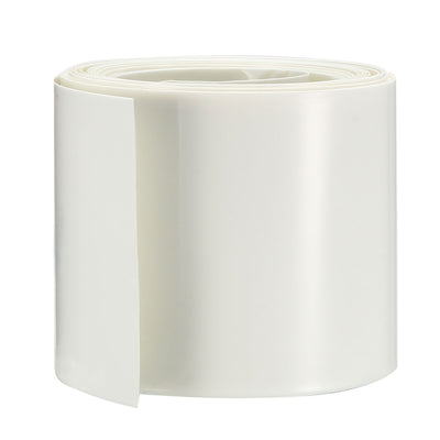 uxcell Uxcell PVC Heat Shrink Tubing 65mm Flat Width Heat Shrink Wrap Tube for AA Power Supplies 5 Meters Length, White