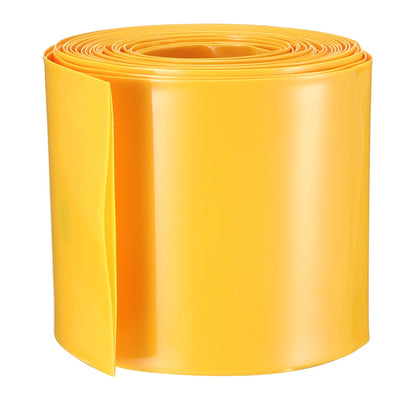 uxcell Uxcell PVC Heat Shrink Tubing 56mm Flat Width Heat Shrink Wrap for AAA Power Supplies 5 Meters Length, Yellow