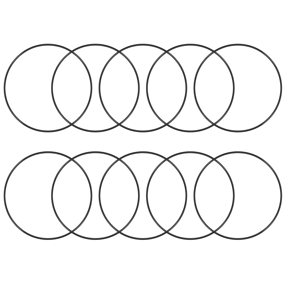uxcell Uxcell O-Rings Nitrile Rubber 173mm x 180mm x 3.5mm Seal Rings Sealing Gasket 10pcs