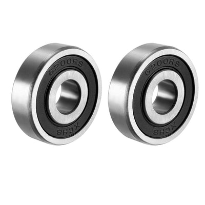 Harfington Uxcell Deep Groove Ball Bearings Metric Single Sealed Chrome Steel P0 Z2 Bearing