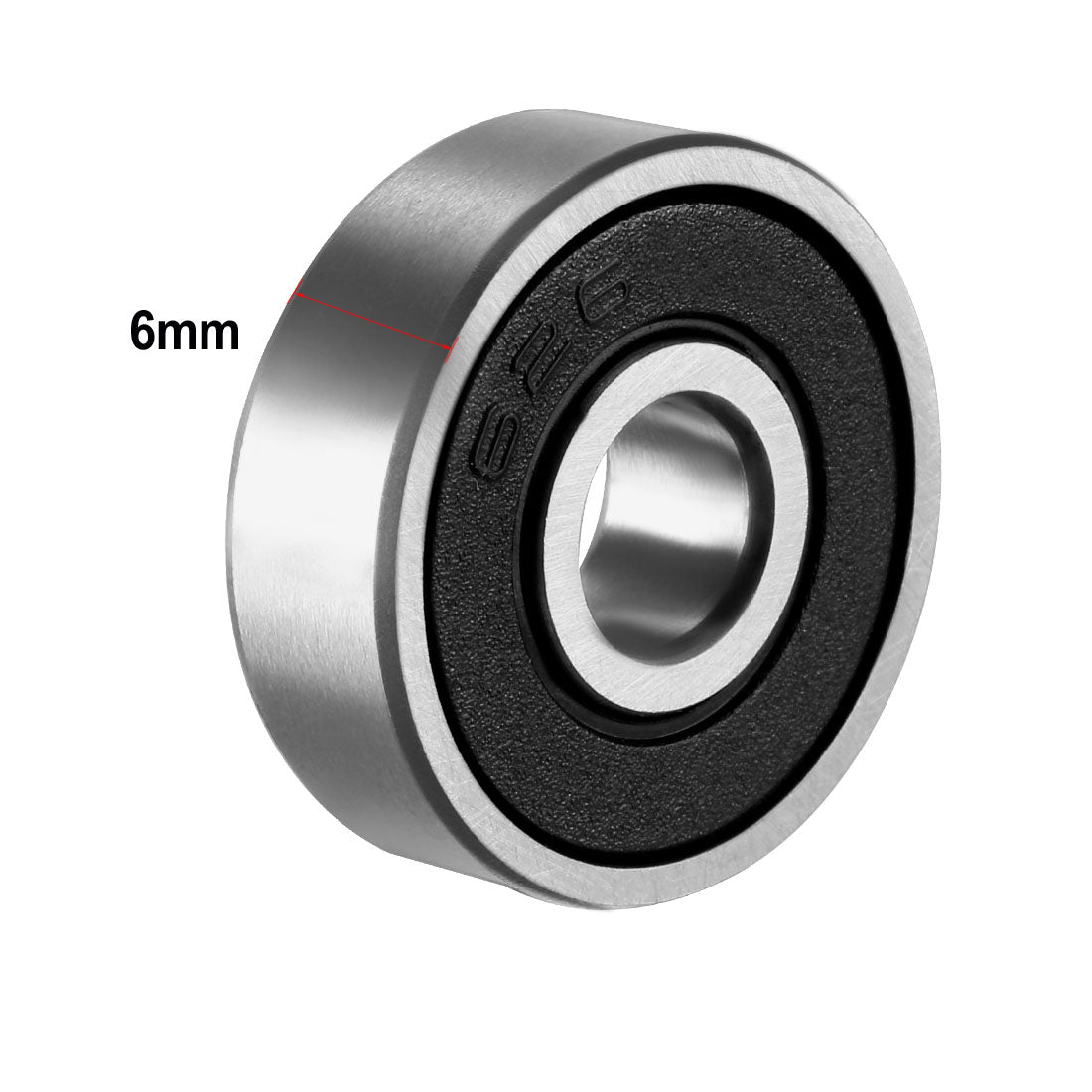 Harfington Deep Groove Ball Bearing 626-2RS Double Sealed, 6mm x 19mm x 6mm Chrome Steel Bearings