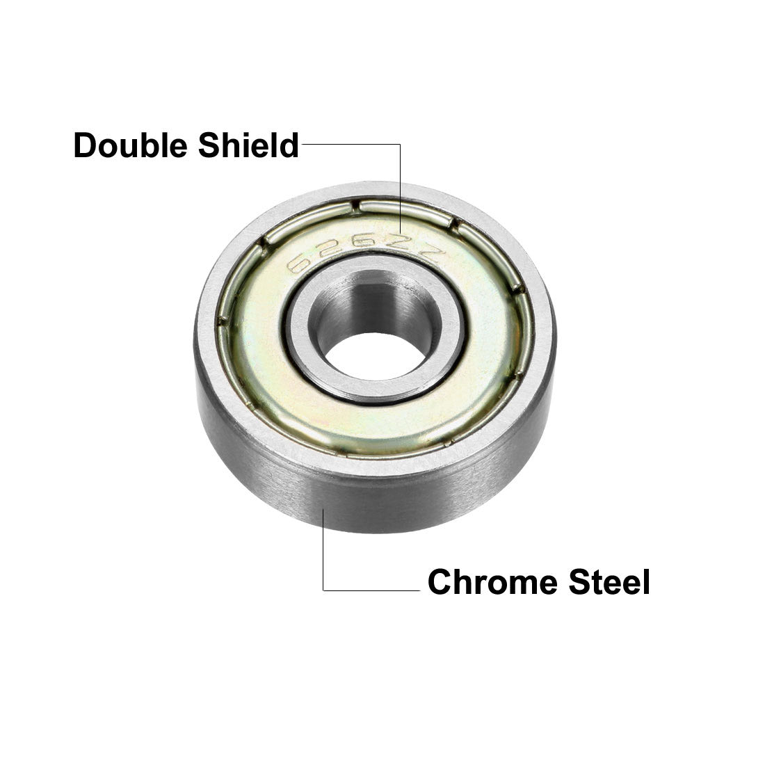 uxcell Deep Groove Ball Bearings  Metric Double Shielded Chrome Steel P0 Z2