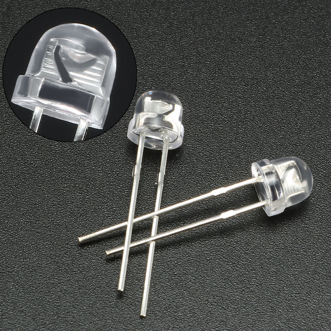 uxcell Uxcell 15pcs 5mm Blue LED Diode Lights Clear Straw Hat Transparent 3-3.4V 20mA Super Bright Lighting Bulb Lamps Electronic Component Light Emittin