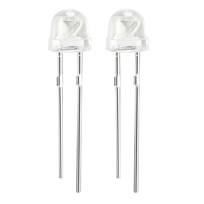 uxcell Uxcell 15pcs 5mm Blue LED Diode Lights Clear Straw Hat Transparent 3-3.4V 20mA Super Bright Lighting Bulb Lamps Electronic Component Light Emittin