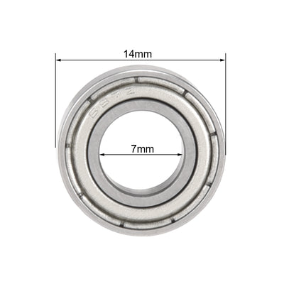 Harfington Deep Groove Ball Bearings  Metric Double Shielded Chrome Steel P0 Z2