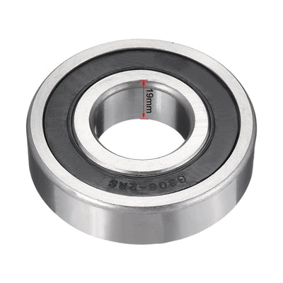 Harfington Deep Groove Ball Bearings Metric Single Sealed Chrome Steel P0 Z2