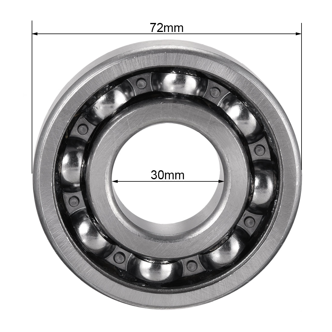 Harfington Deep Groove Ball Bearings Metric Single Sealed Chrome Steel P0 Z2