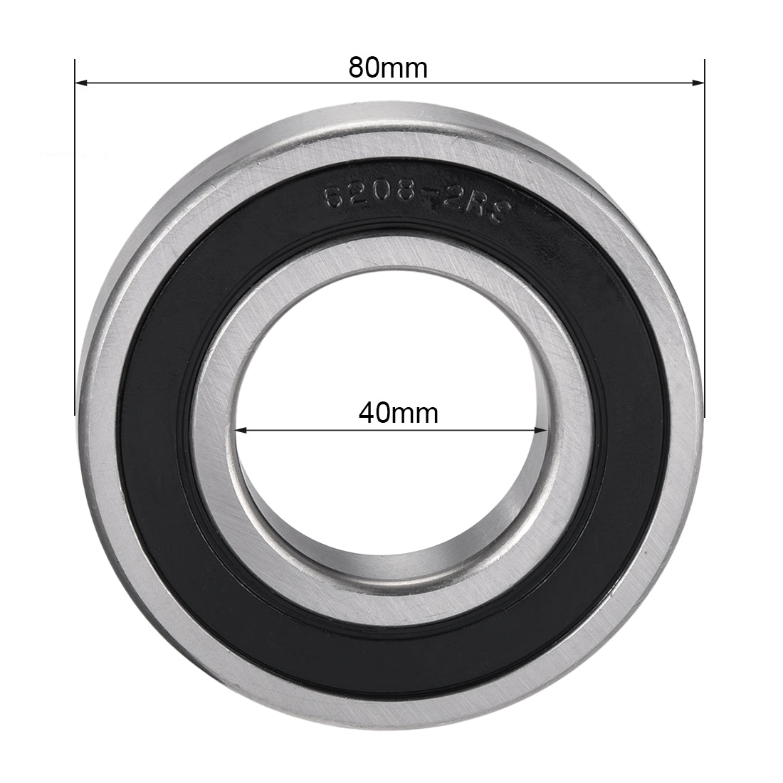 Harfington Deep Groove Ball Bearings Metric Single Sealed Chrome Steel P0 Z2