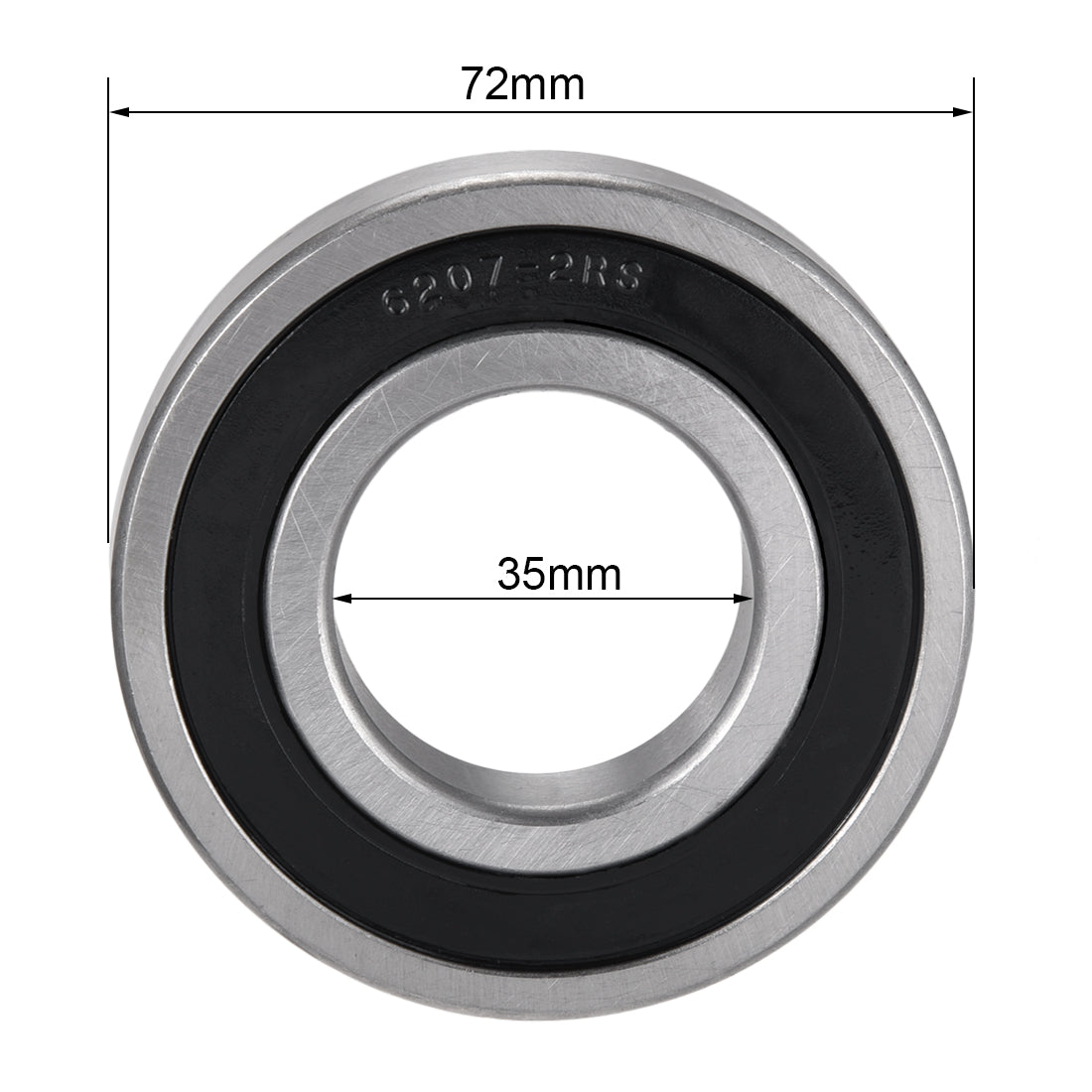 Harfington Deep Groove Ball Bearings Metric Single Sealed Chrome Steel P0 Z2