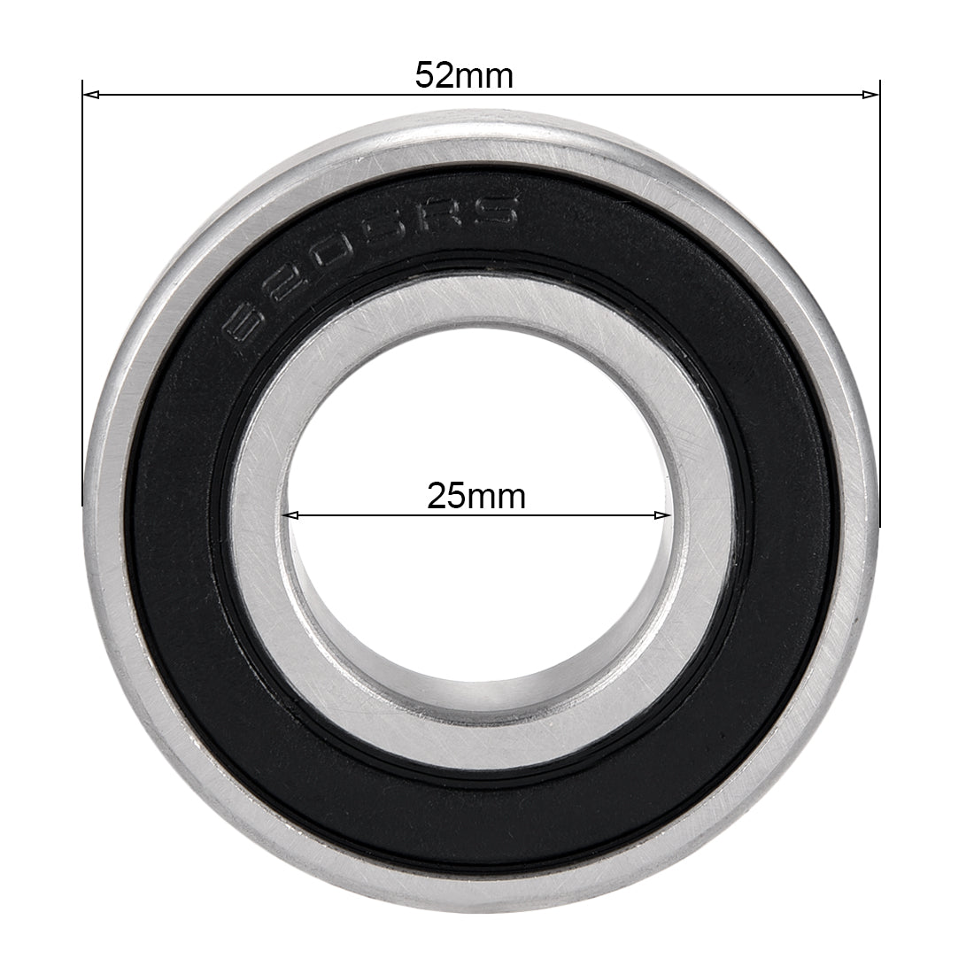 uxcell Uxcell Deep Groove Ball Bearing Metric Single Sealed Chrome Steel P0 Z2