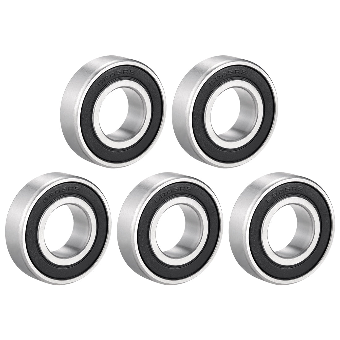 uxcell Uxcell Deep Groove Ball Bearing Metric Single Sealed Chrome Steel P0 Z2