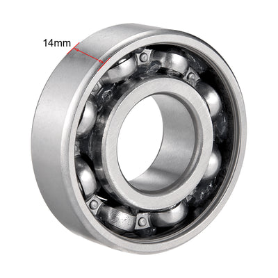 Harfington Uxcell Deep Groove Ball Bearings Metric Single Sealed Chrome Steel P0 Z2 Bearing