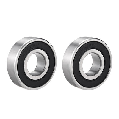 Harfington Uxcell Deep Groove Ball Bearings Metric Single Sealed Chrome Steel P0 Z2 Bearing