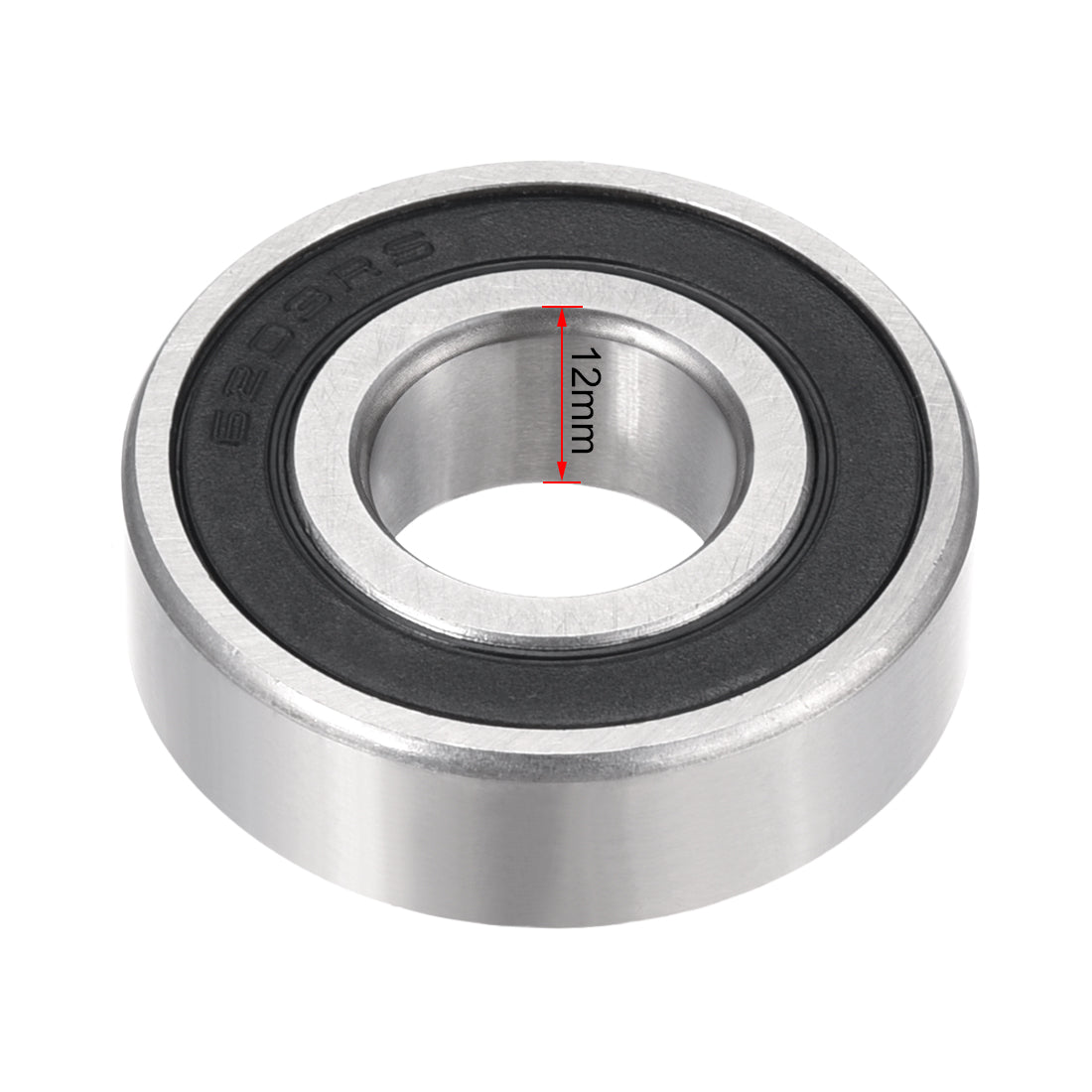 uxcell Uxcell Deep Groove Ball Bearing 6203-2RS Double Sealed, 17mm x 40mm x 12mm Chrome Steel Bearings