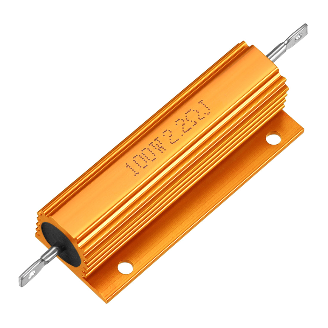 uxcell Uxcell Aluminum Case Resistor 100W 2.2 R Wirewound Yellow for LED Replacement Converter