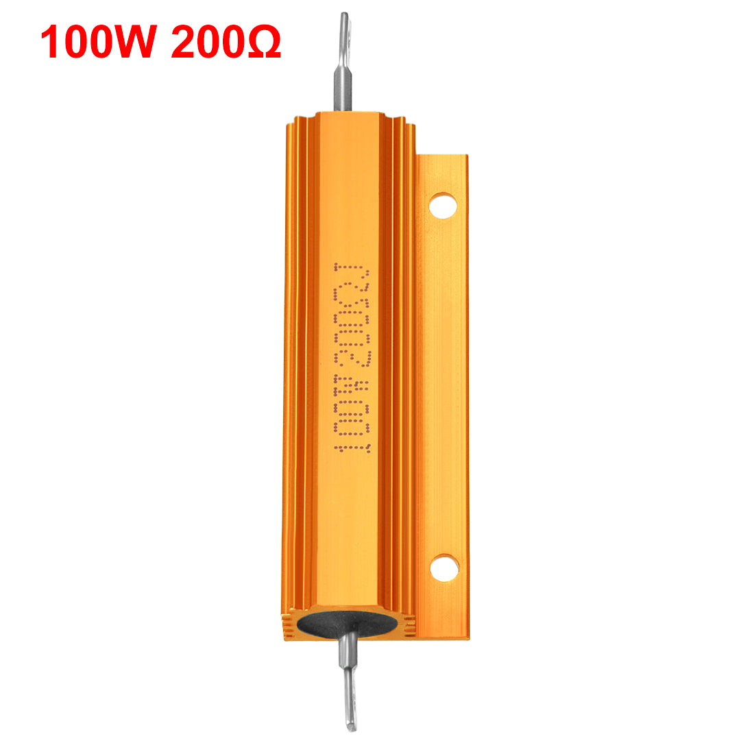 uxcell Uxcell Aluminum Case Resistor 100W 200 R Wirewound Yellow for LED Replacement Converter 2pcs