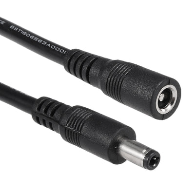 Harfington Uxcell 2Pcs 1M 12V Plastic 5.5x2.1mm Male to Female DC Power Extension Cable Connector 18AWG for CCTV Security Camera