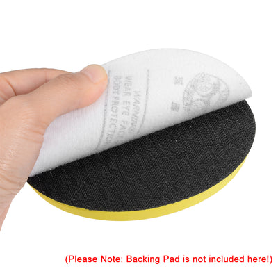 Harfington Uxcell 20Pcs 6 Inch Hook and Loop Sanding Disc 100 Grits Flocking Sandpaper for Sander Brown