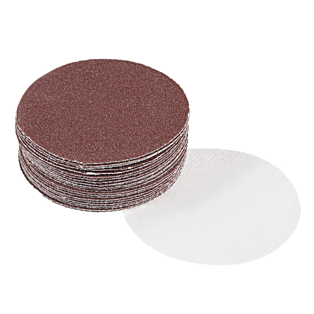 uxcell Uxcell 20Pcs 6 Inch Hook and Loop Sanding Disc 100 Grits Flocking Sandpaper for Sander Brown