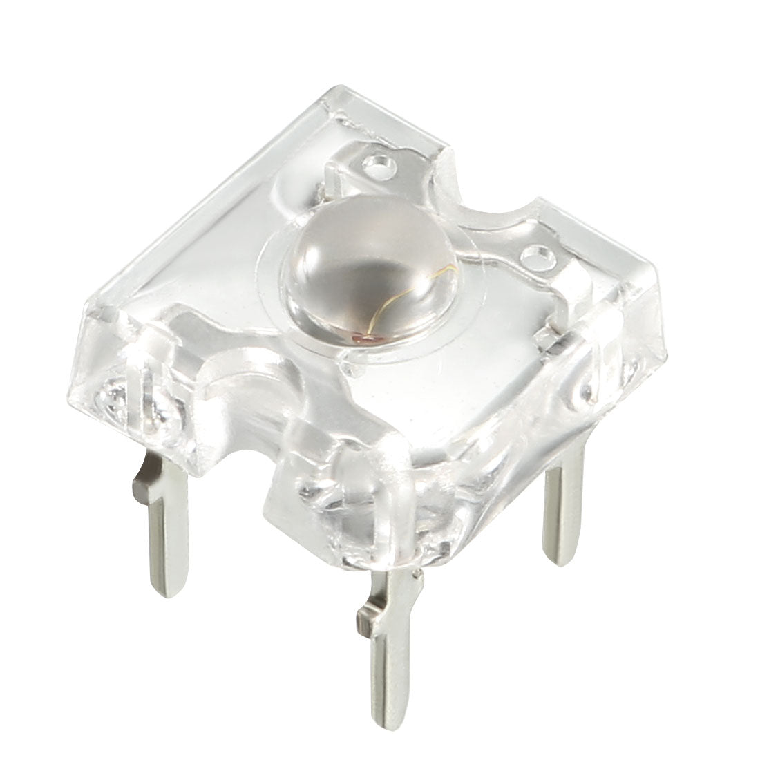 Harfington 150pcs 3mm Piranha RED LED Diode Lights Round Super Flux 4 PINS Clear 2V 20mA Bulb Lamps Electronics Components Filcker Light Emitting Diodes