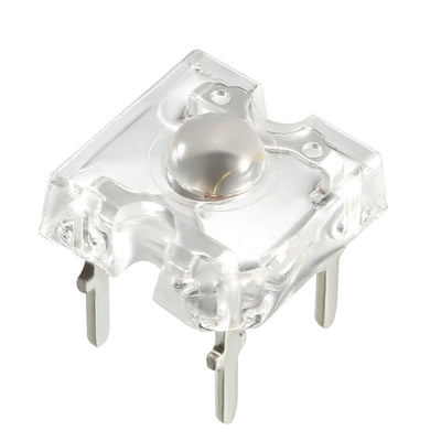 Harfington 150pcs 3mm Piranha RED LED Diode Lights Round Super Flux 4 PINS Clear 2V 20mA Bulb Lamps Electronics Components Filcker Light Emitting Diodes