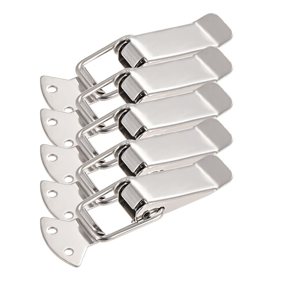 uxcell Uxcell Iron Spring Loaded Toggle Case Box Chest Trunk Latch Catches Clamp Hasps 5 pcs, 110mm Overall Length