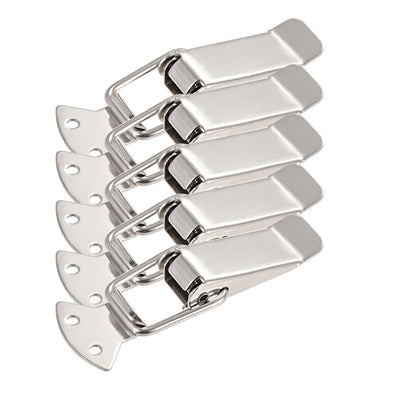 uxcell Uxcell Iron Spring Loaded Toggle Case Box Chest Trunk Latch Catches Clamp Hasps 5 pcs, 110mm Overall Length