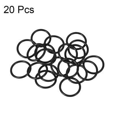 Harfington Uxcell O-Rings Nitrile Rubber 20mm x 25mm x 2.5mm Seal Rings Sealing Gasket 20pcs