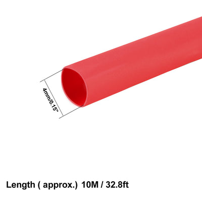 Harfington Uxcell Heat Shrink Tube 2:1 Electrical Insulation Tube Wire Cable Tubing Sleeving Wrap Red 4mm Diameter 10m Long