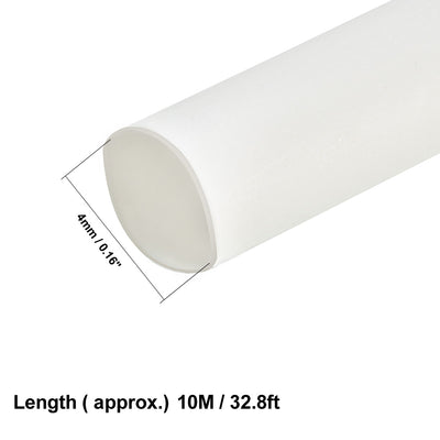 Harfington Uxcell Heat Shrink Tube 2:1 Electrical Insulation Tube Wire Cable Tubing Sleeving Wrap White 4mm Diameter 10m Long