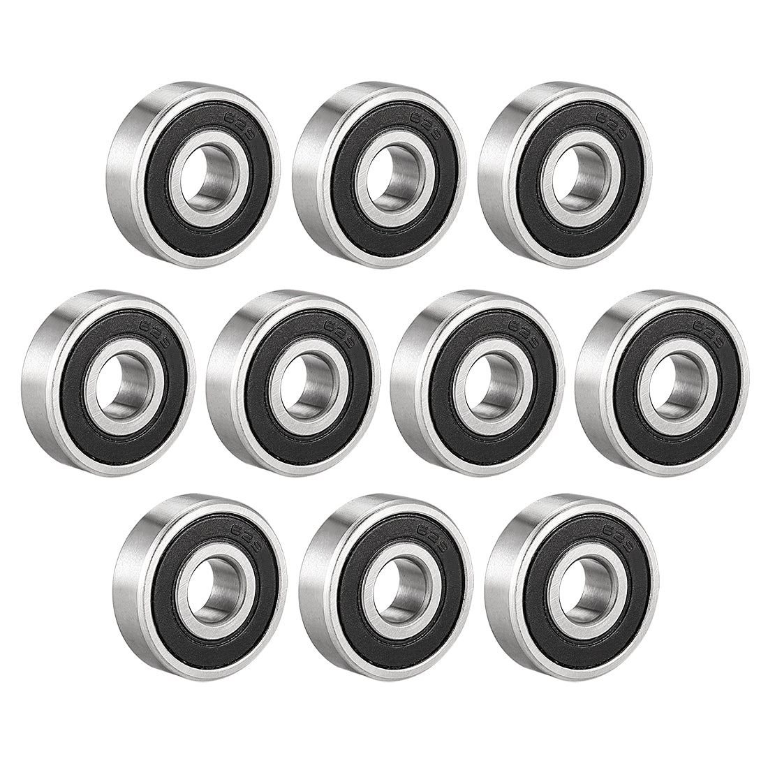 uxcell Uxcell Deep Groove Ball Bearings Metric Double Sealed Carbon Steel Z1