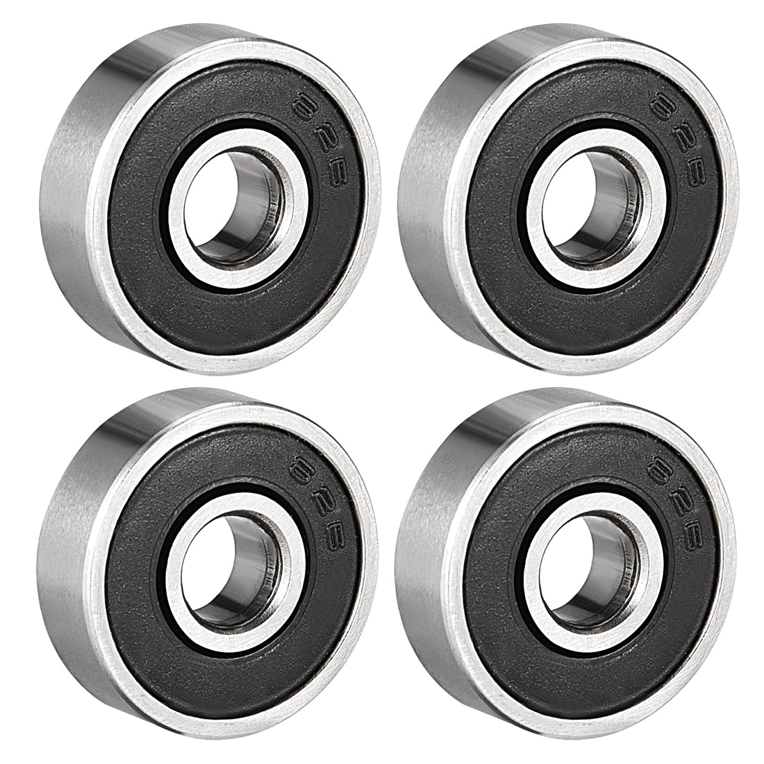 uxcell Uxcell Deep Groove Ball Bearing 626-2RS Double Sealed, 6 x 19 x 6mm Carbon Steel Bearings, 4Pcs