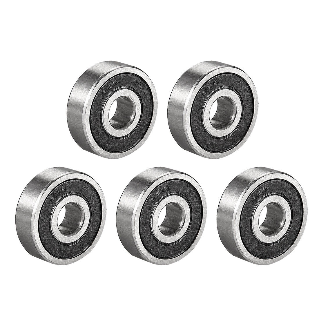 uxcell Uxcell Deep Groove Ball Bearing Metric Single Sealed Chrome Steel P0 Z2