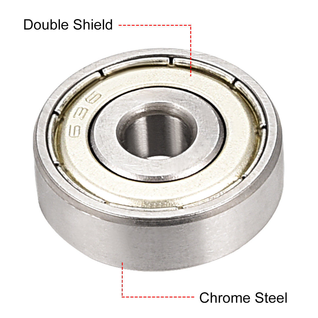 uxcell Deep Groove Ball Bearings  Metric Double Shielded Chrome Steel P0 Z2
