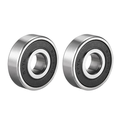 uxcell Uxcell Deep Groove Ball Bearings Metric Single Sealed Chrome Steel P0 Z2 Bearing