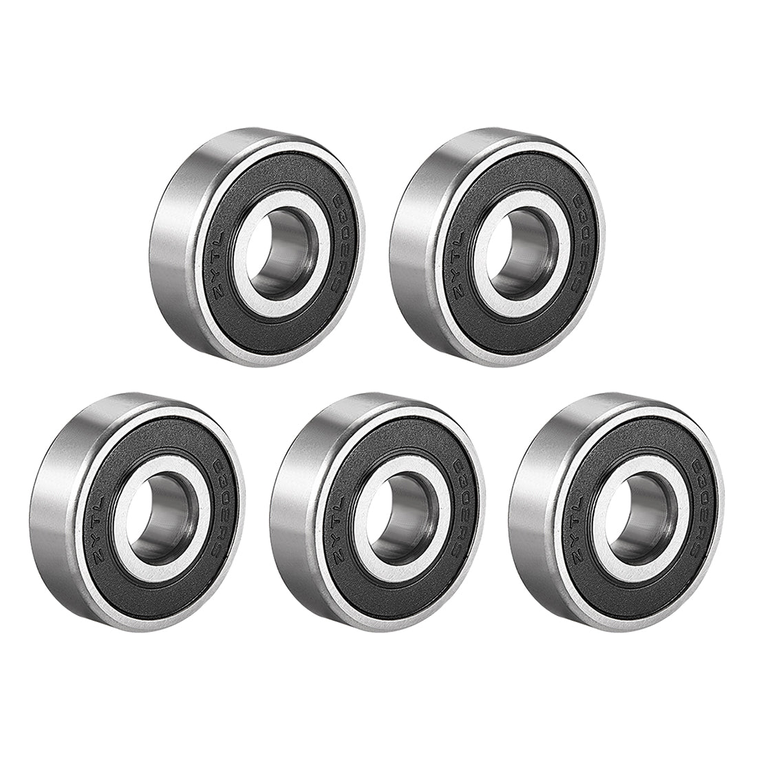 uxcell Uxcell Deep Groove Ball Bearing Metric Single Sealed Chrome Steel P0 Z2