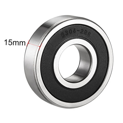 Harfington Deep Groove Ball Bearings Metric Single Sealed Chrome Steel P0 Z2