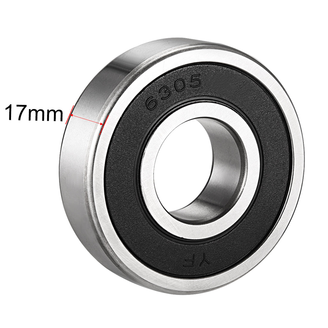 Harfington Deep Groove Ball Bearings Metric Single Sealed Chrome Steel P0 Z2