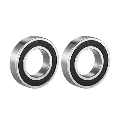 uxcell Uxcell Deep Groove Ball Bearing 6903-2RS Double Sealed, 17 x 30 x 7mm Carbon Steel Bearings, 2Pcs