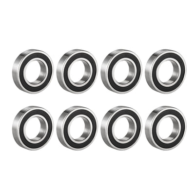 Harfington Deep Groove Ball Bearing 6903-2RS Double Sealed, 17 x 30 x 7mm Carbon Steel Bearings, 8Pcs