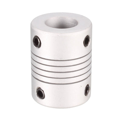 uxcell Uxcell 6mm to 10mm Aluminium Alloy Shaft Coupling Flexible Coupler Motor Connector Joint L25xD18 Silver