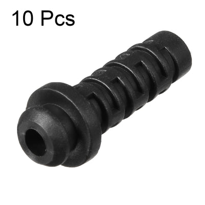 Harfington Uxcell 10pcs 4mm Inner Dia PVC Strain Relief Cord Boot Protector Power Tool Hose Black